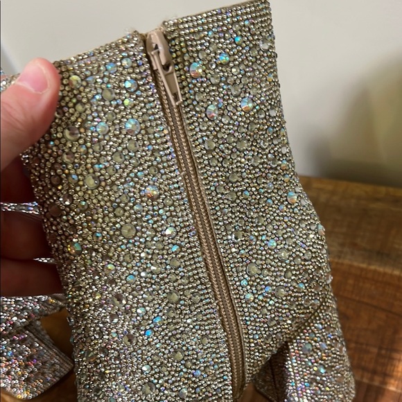 NWOT Silver Heeled Glitter Boots, Women’s 7 - Picture 8 of 8